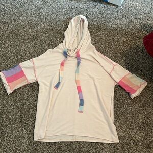 Haptics brand from Boutique.  Cream colored hooded top size medium- oversized